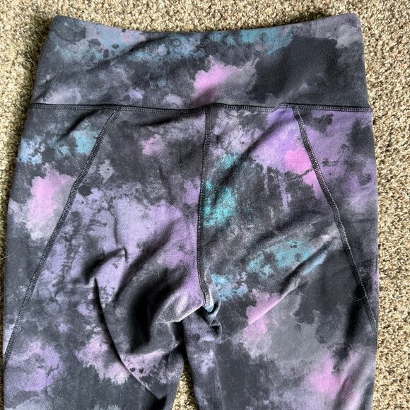 Lucy Perfect Core High-Rise Full Length Tie Dye Galaxy Leggings, Size Small - Picture 6 of 11